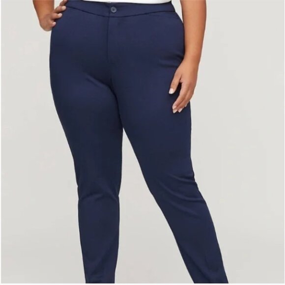 Catherines Universal Pants Stretch Office Work  - Navy Blue -sz 22W - NWT - Picture 1 of 9